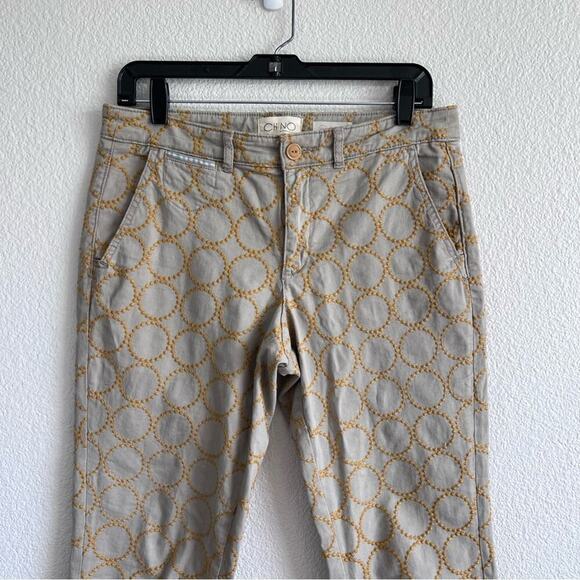 Chino by Anthropologie Relaxed Circle-Embroidered Chino Pants - Picture 5 of 13